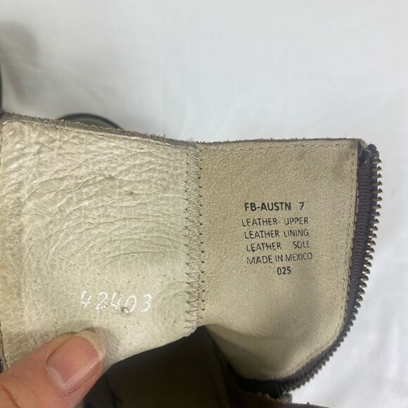 Freebird 7 brown Leather Ankle Boots with double zipper perfectly distressed - Picture 7 of 7